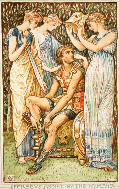 Persée armé par les Nymphes, illustration de 